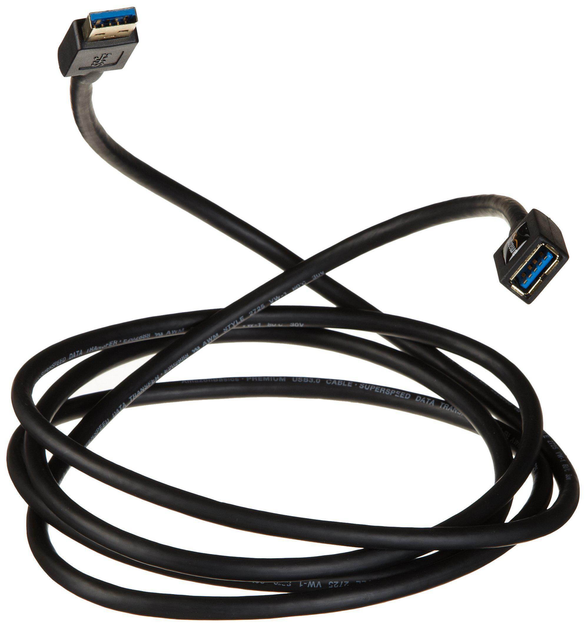 AmazonBasics USB 3.0 Extension Cable - A-Male to A-Female Adapter Cord - 6.5 Feet (2 meters)