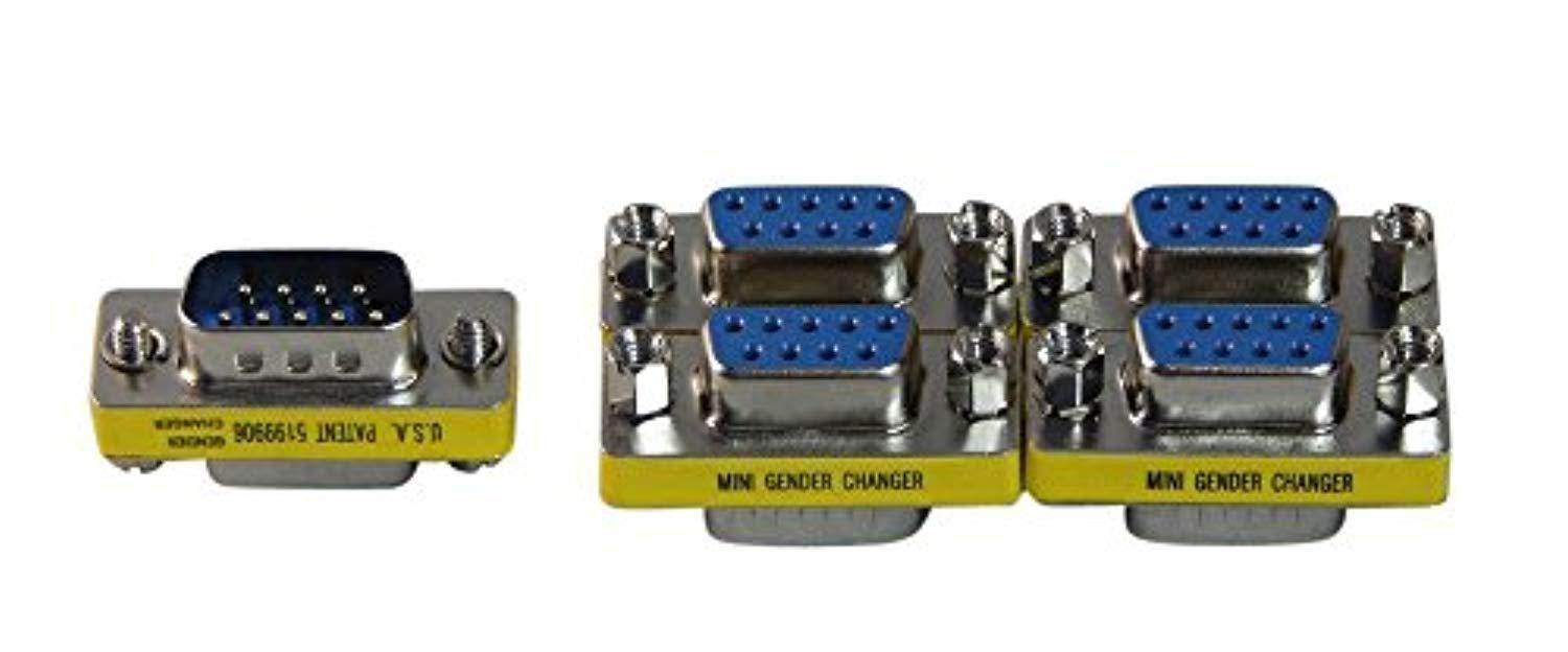 your cable store db9 (serial 9 pin) male to female adapter 5 pack