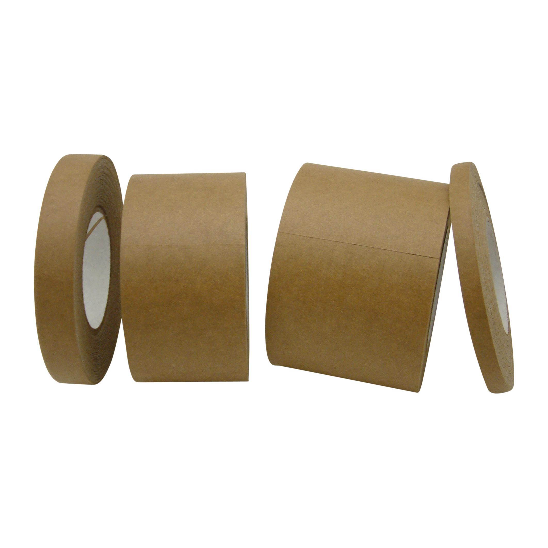 JVCC FPPT-01 Kraft Flatback Paper Packaging Tape: 3/8 in x 60 yds. (Brown)