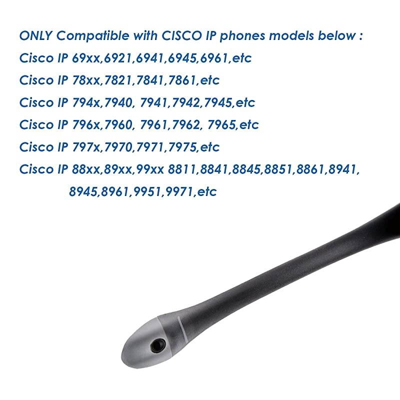 Headset with Microphone and Quick Disconnect Cord Only for Cisco IP Phones 794X 796X 797X 69XX Series and 8811,8841,8851,8861,8941,8945,8961,9951,9971 etc