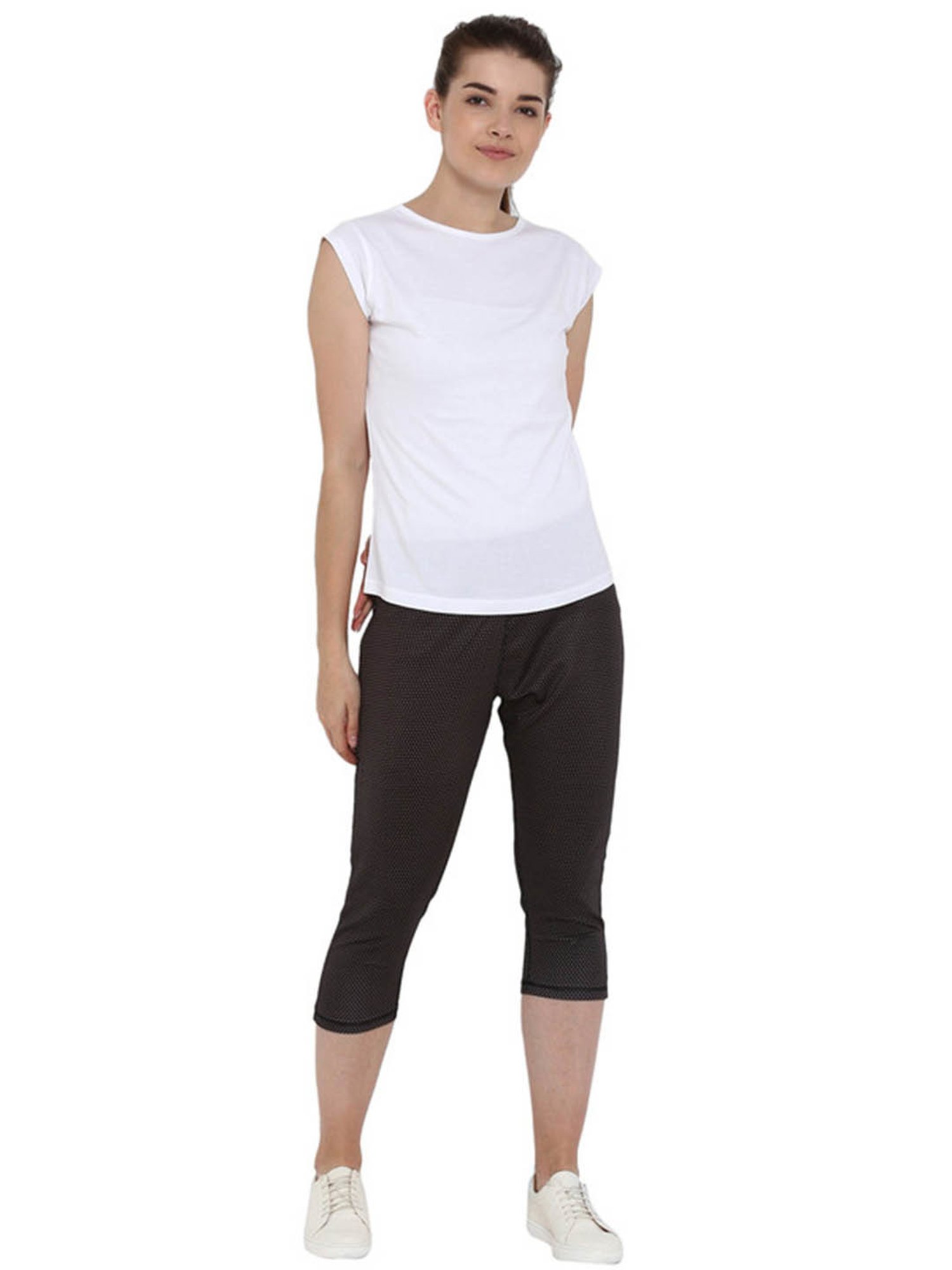 Appulse White & Black Cotton T-Shirt - Pack of 2