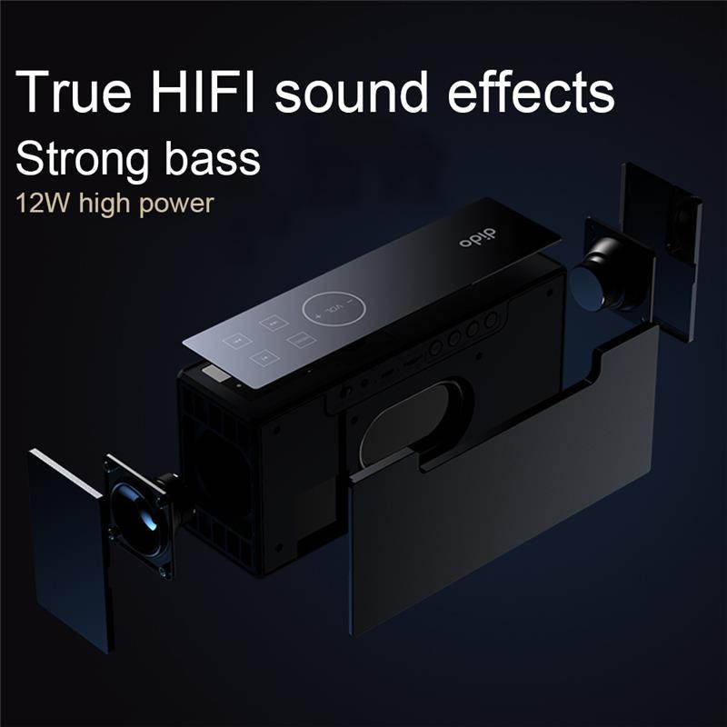 X9 Bluetooth Metal Portable Super Bass Wireless Mirror Remote Control Speaker Hifi 3D Digital Sound Loudspeaker Handfree MIC-Red