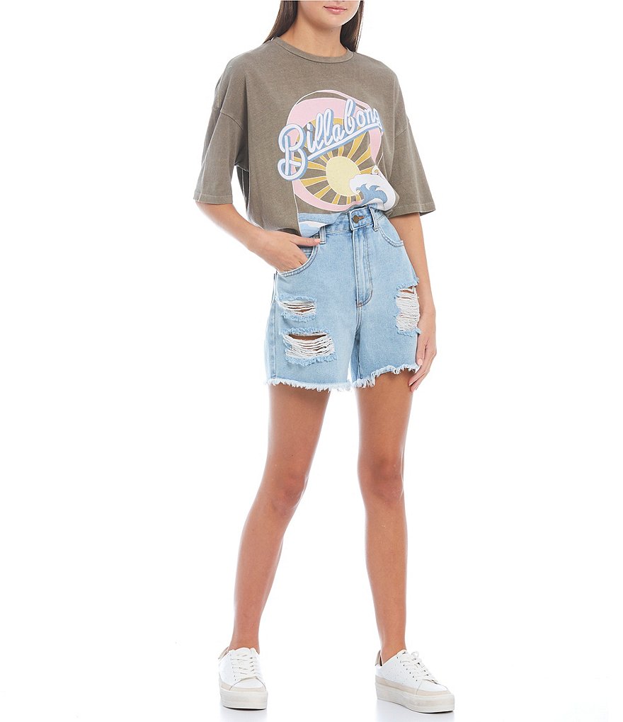 Billabong How Bout That Five-Pocket Cutoff Denim Shorts