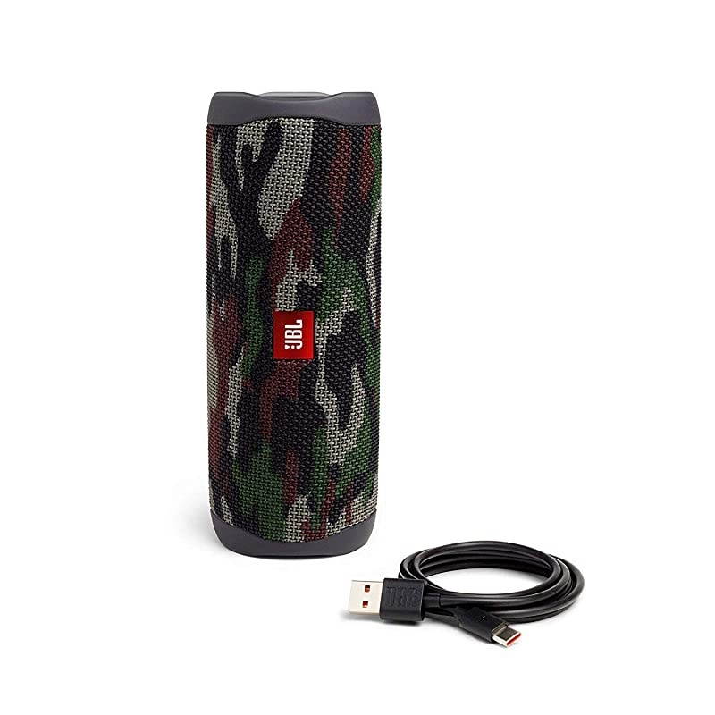 Flip 5 Waterproof Portable Wireless Bluetooth Speaker Bundle with 2Port USB Wall Charger Camouflage