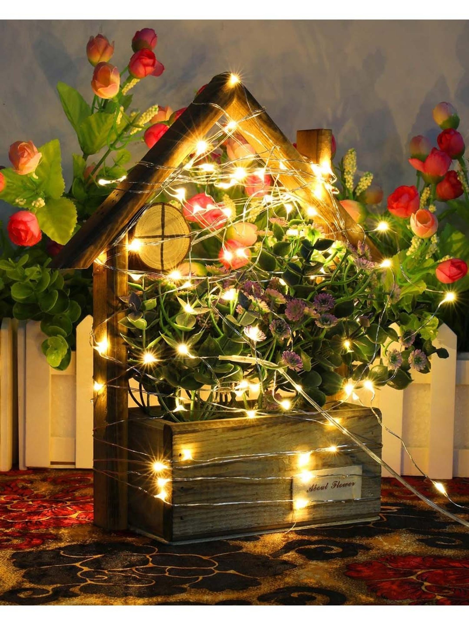 Homesake Yellow Copper 50-LED Fairy Lights (5 Mtr.) - Set of 2 (Bulb not included)