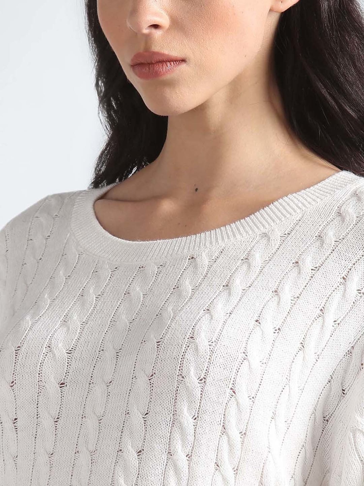 Tommy Hilfiger White Regular Fit Sweater