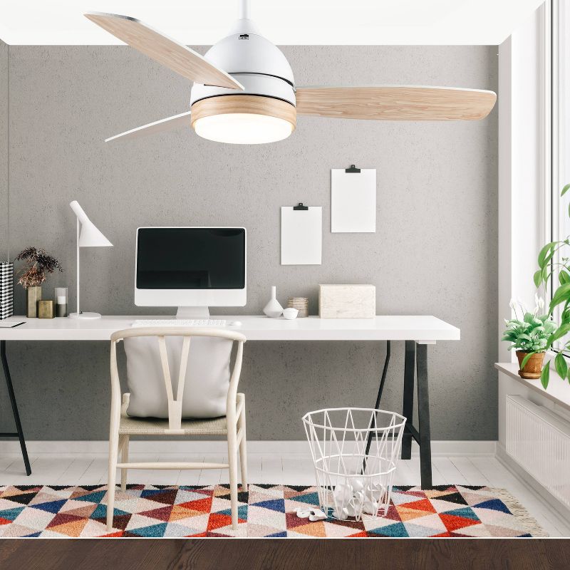 42" LED 3-Blade Braxton Integrated Ceiling Fan - River of Goods