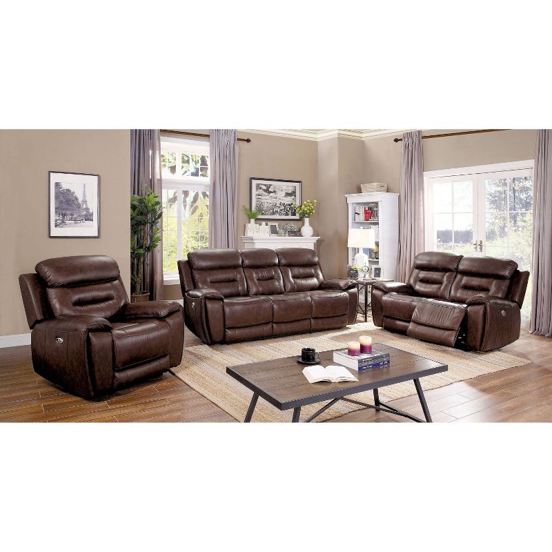 Hewitt Upholstered Power Recliner Chair Brown - HOMES: Inside + Out