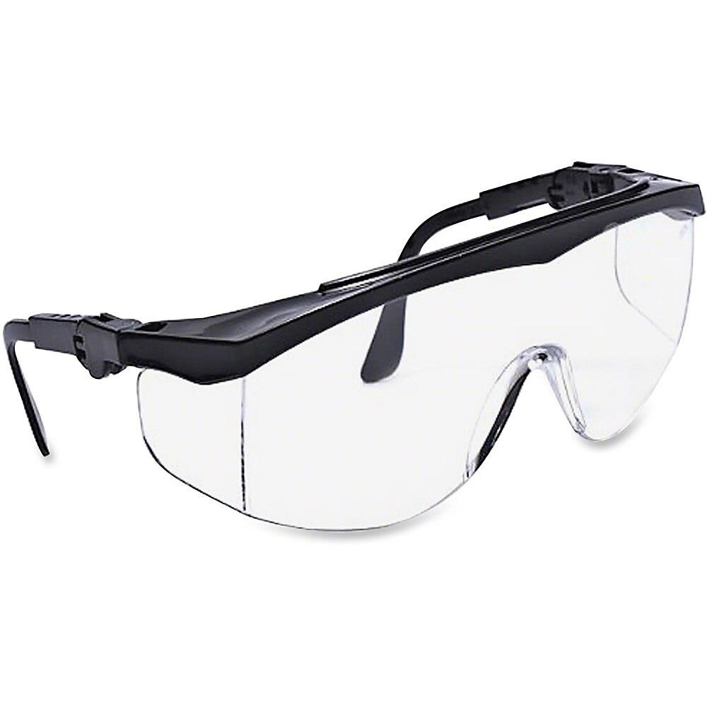 Tomahawk Protective Eyewear, Clear Lens, Scratch-Resistant, Black Frame, Nylon