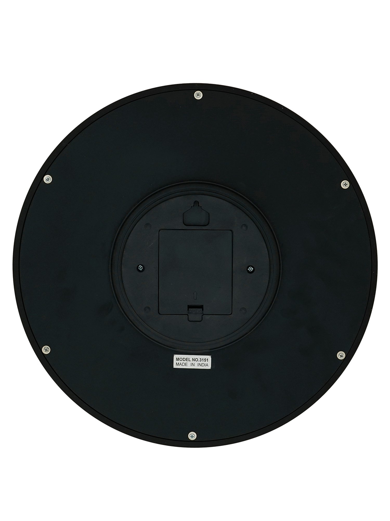 CHRONIKLE Round Black Wood Wall Clock