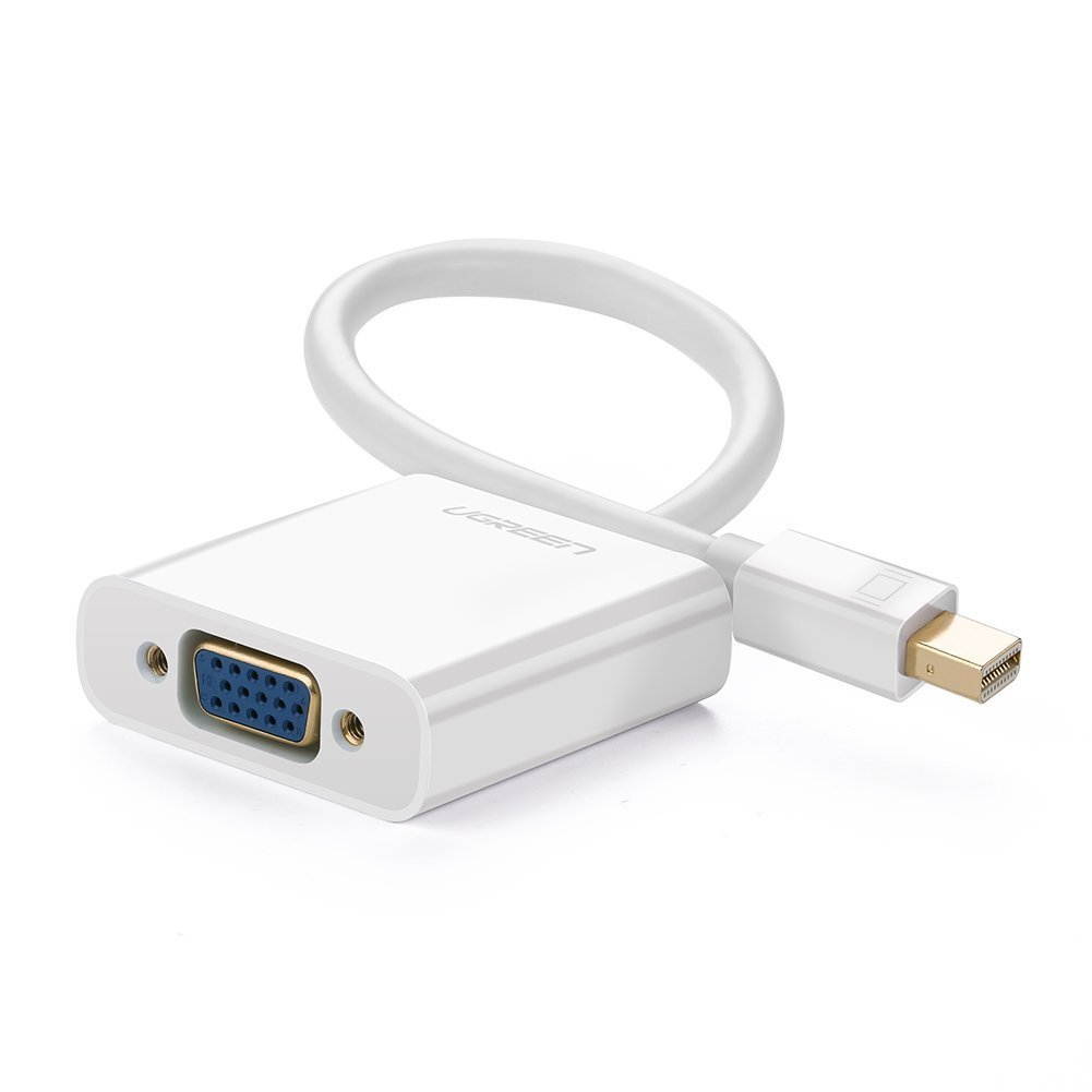 Mini DP to VGA Converter, Mini DisplayPort Male (Thunderbolt) to VGA Female Gold Plated Adapter for MacBook, MacBook Air, MacBook Pro, Mac Pro, iMac, Mac mini and more