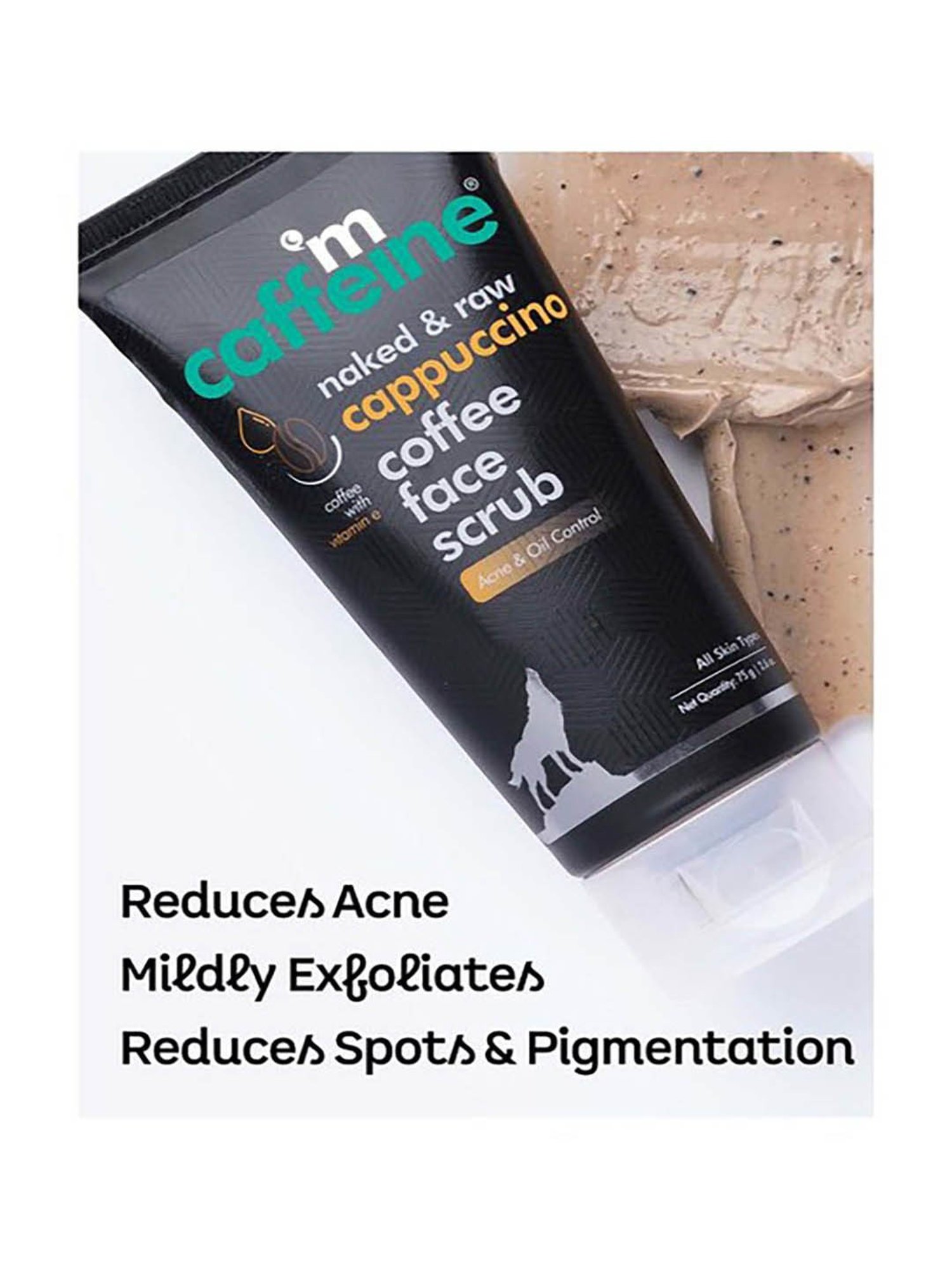 mCaffeine Cappuccino Coffee Face Scrub - 75 gm