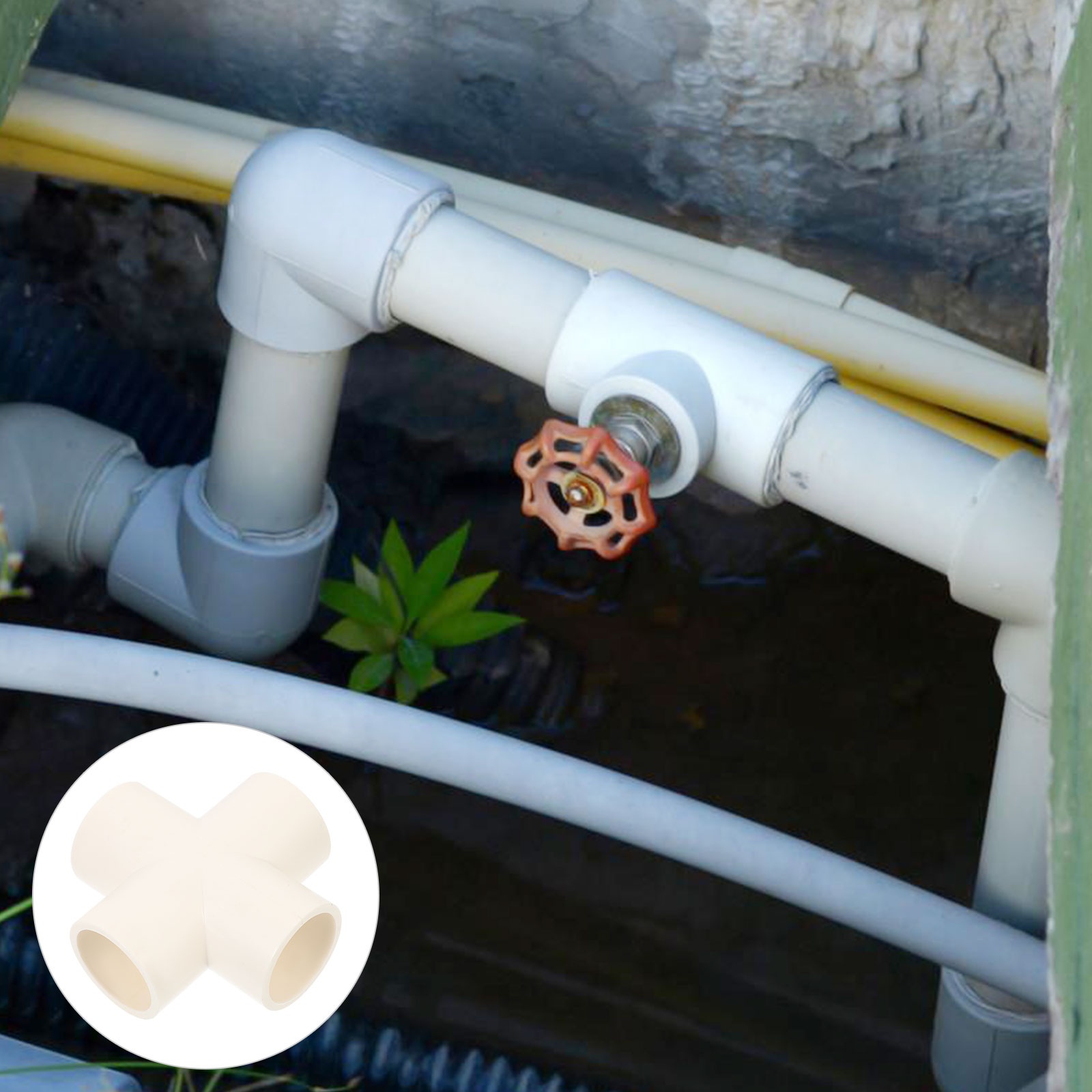 4pcs Pipe Fitting Premium High Quality Prime Durable Sturdy Pipe Fitting Adapter Pipe Connector for Tube Water Pipe