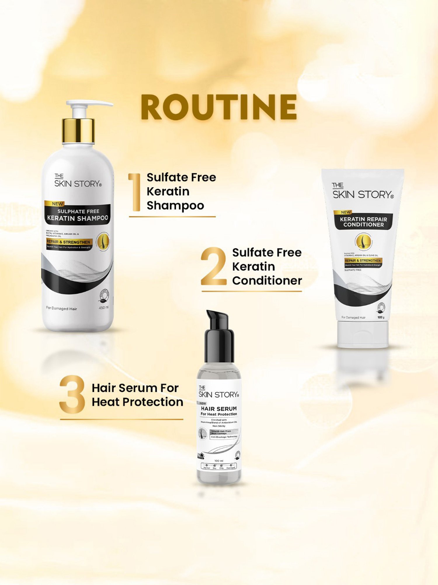 The Skin Story Vitamin E & Olive Oil Repair & Strengthen Keratin Repair Conditioner - 100 gm