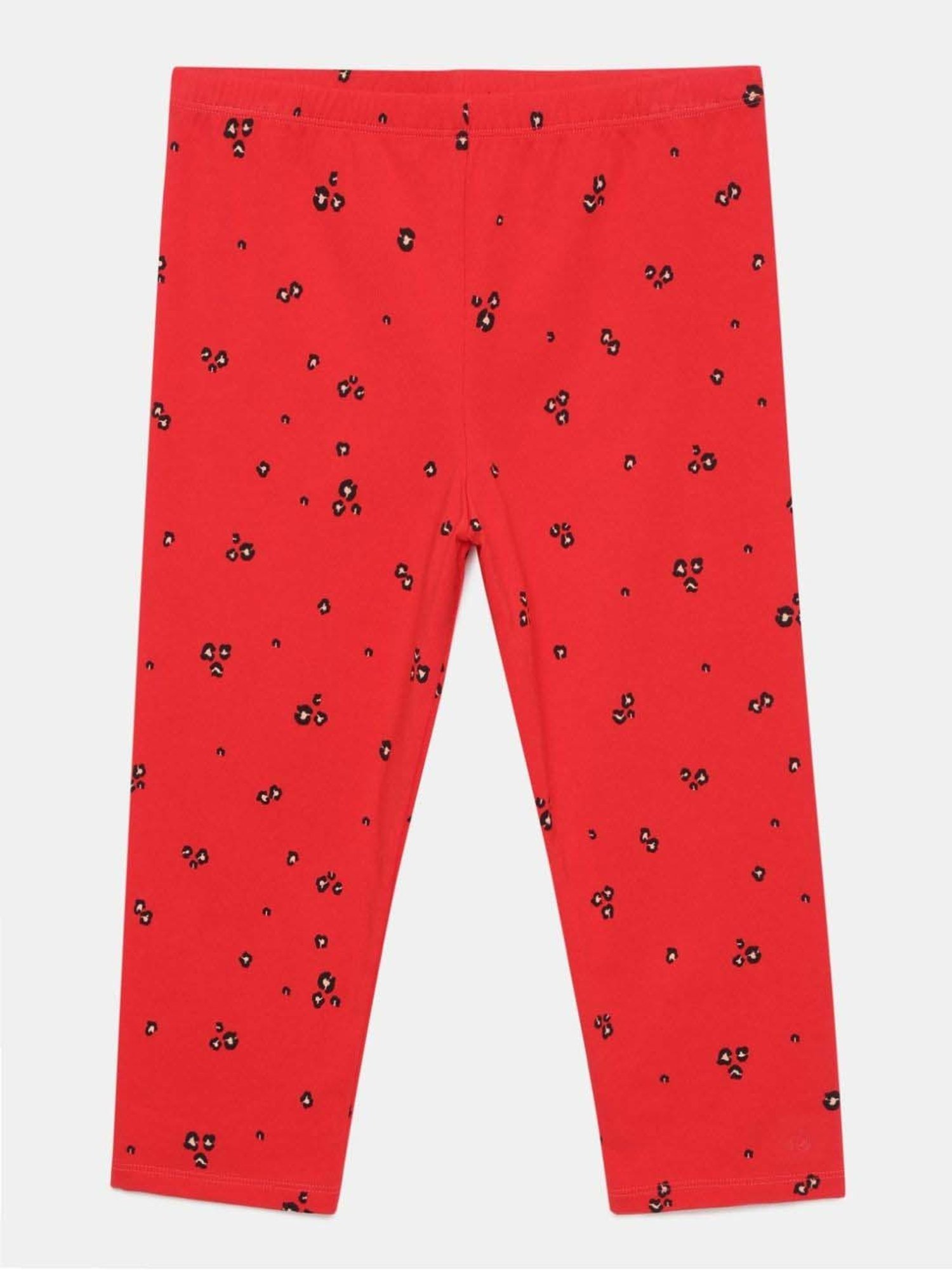 Jockey Kids Pink & Grey Cotton Printed Leggings (Pack of 2) - Assorted