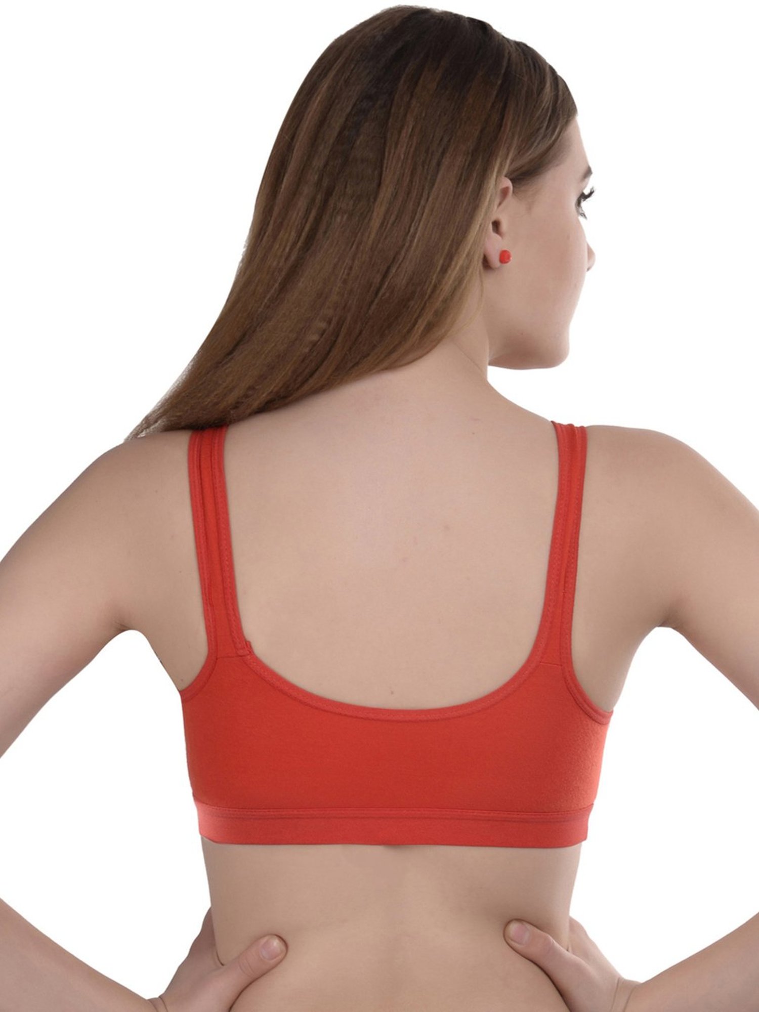 AROUSY Pink & Orange Cotton Beginner's Bra - Pack Of 2