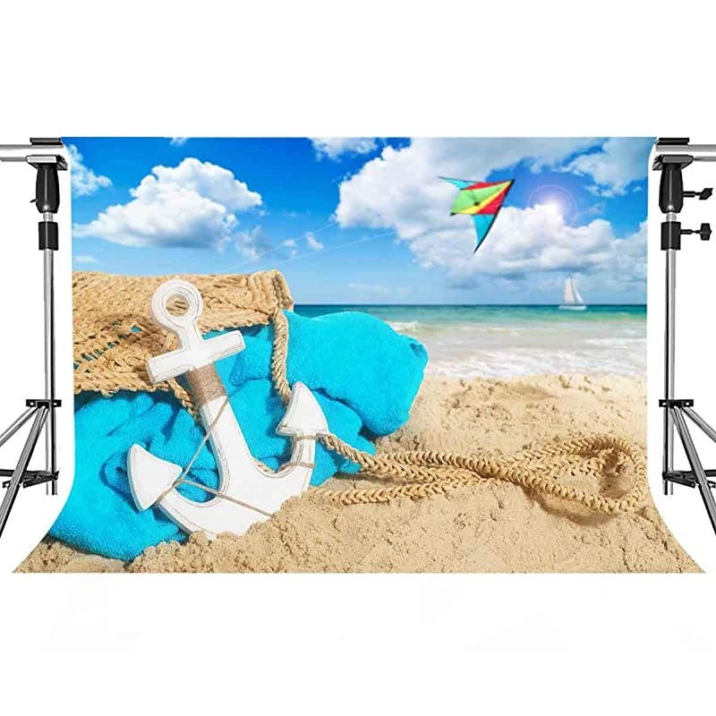 Beach Backdrop Seaside Scenery Photography Background MEETSIOY 7x5ft Themed Party Photo Booth YouTube Backdrop MT379