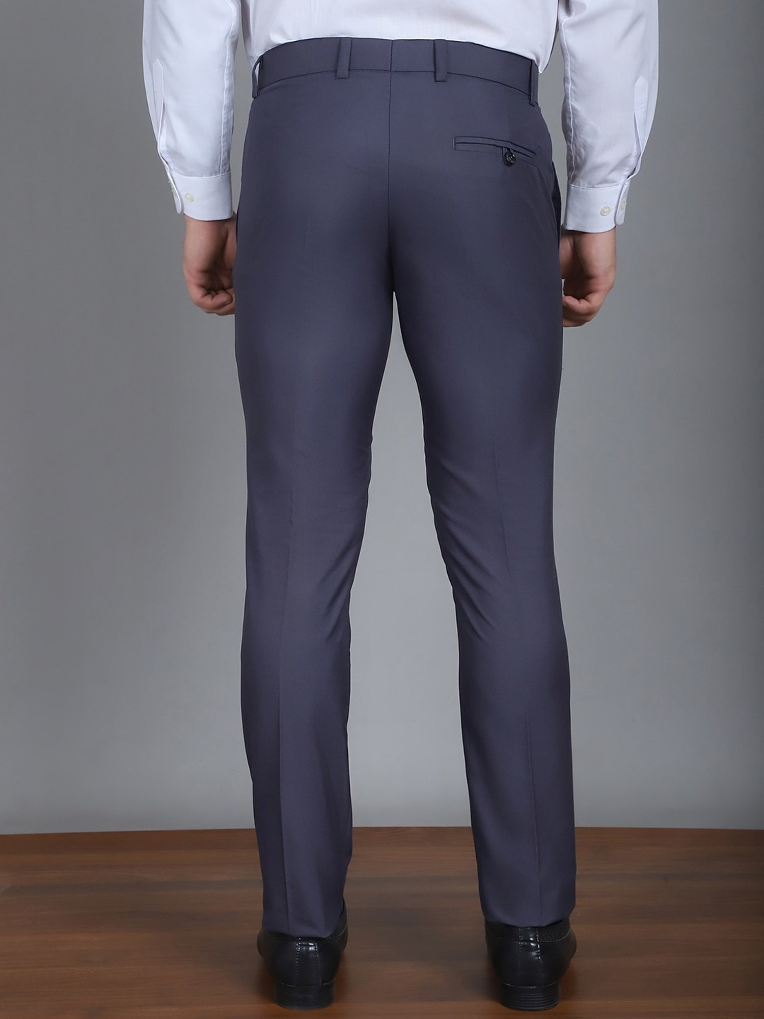 Jainish Grey Tapered Fit Trousers