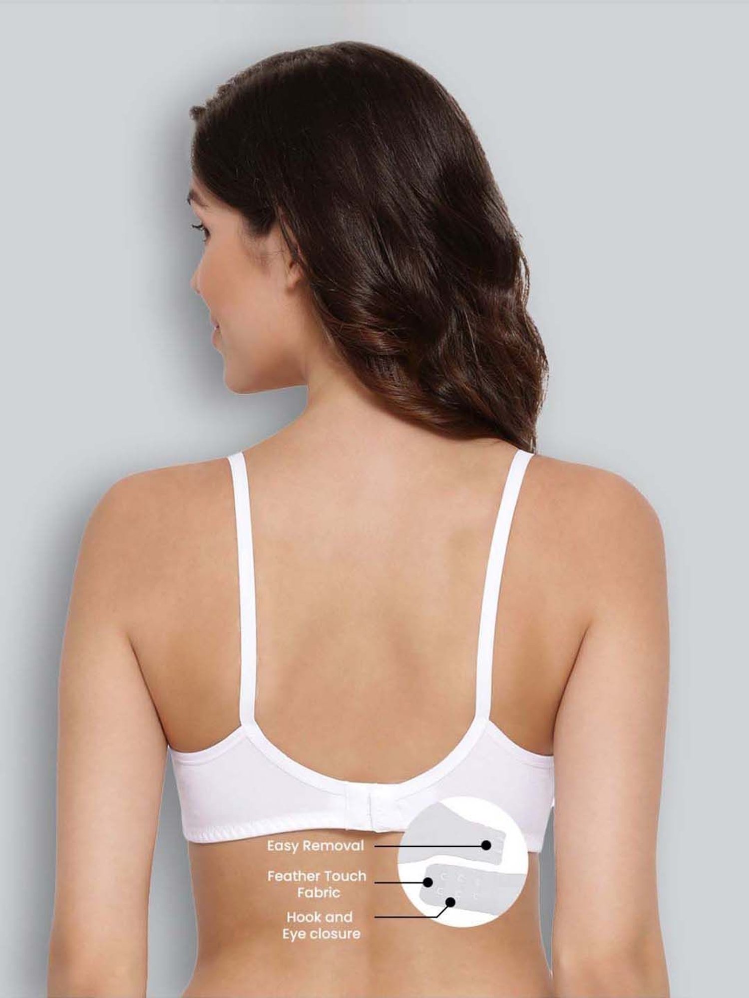 Lyra White Cotton T-Shirt Bra