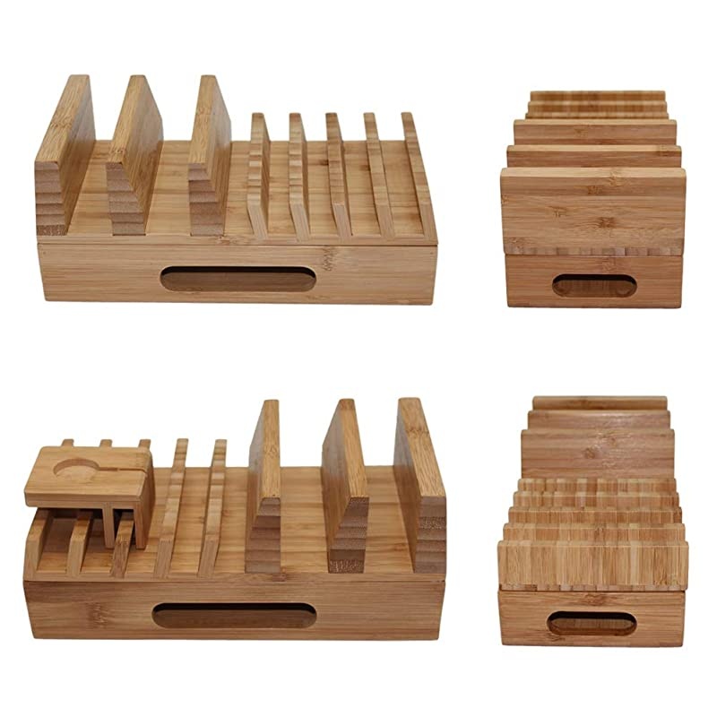 Charging Station Organizer for Multiple Devices amp Wood Desktop Docking Charging Stand Such As Cell Phone Tablets Phone Case and Watch Stand Pezin amp Hulin