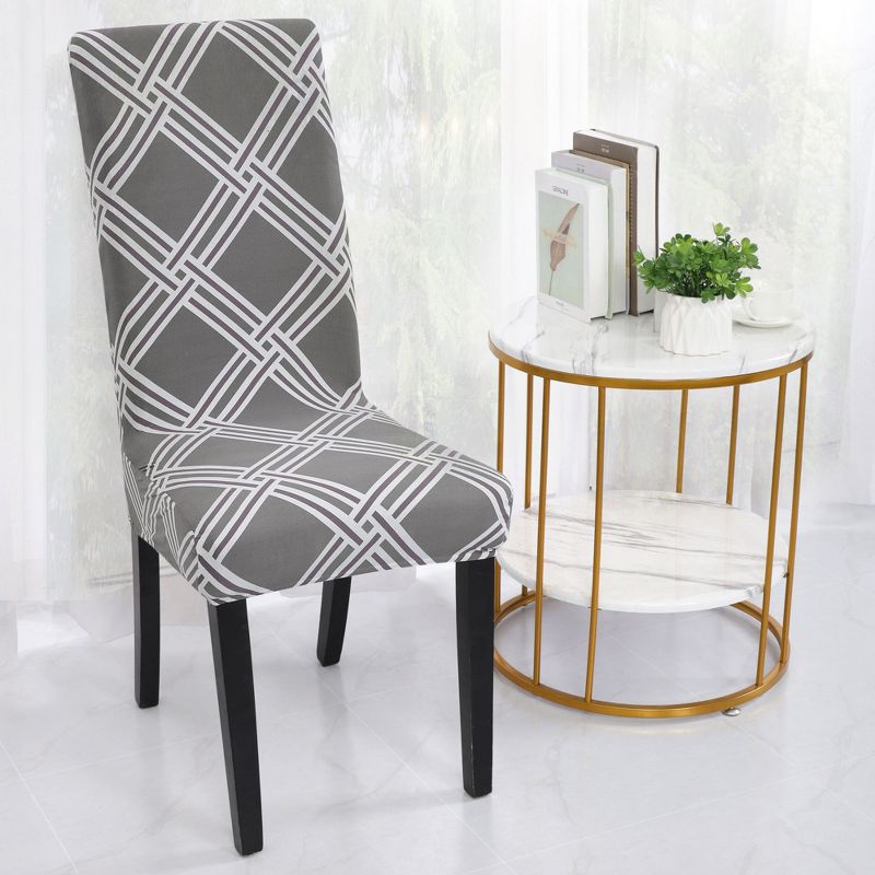 1 Pc Polyester Stretch Dining Chair Slipcovers Multicolored  - PiccoCasa