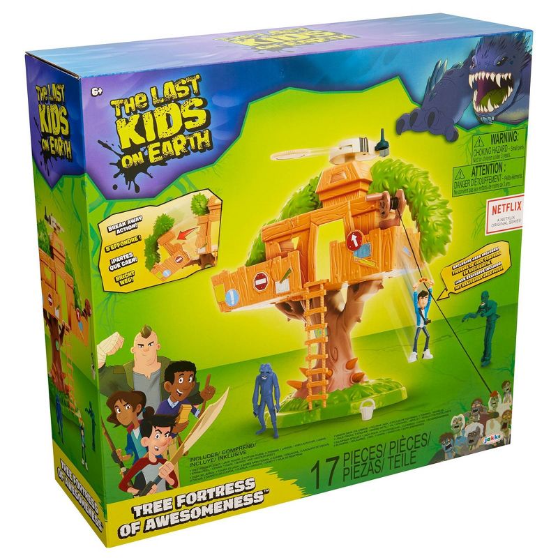 The Last Kids On Earth - Tree House of Awesomeness Playset, Includes Exclusive Jack Action Figure & 2 Zombies