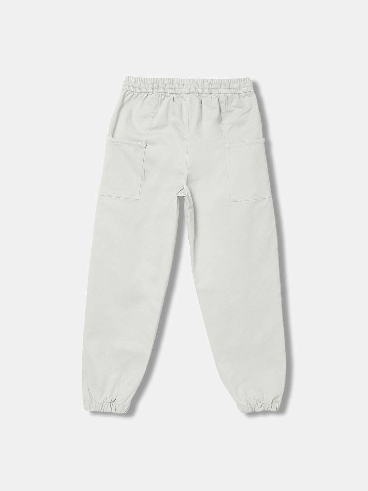 Blue Giraffe Boys Light Grey Cotton Jogger