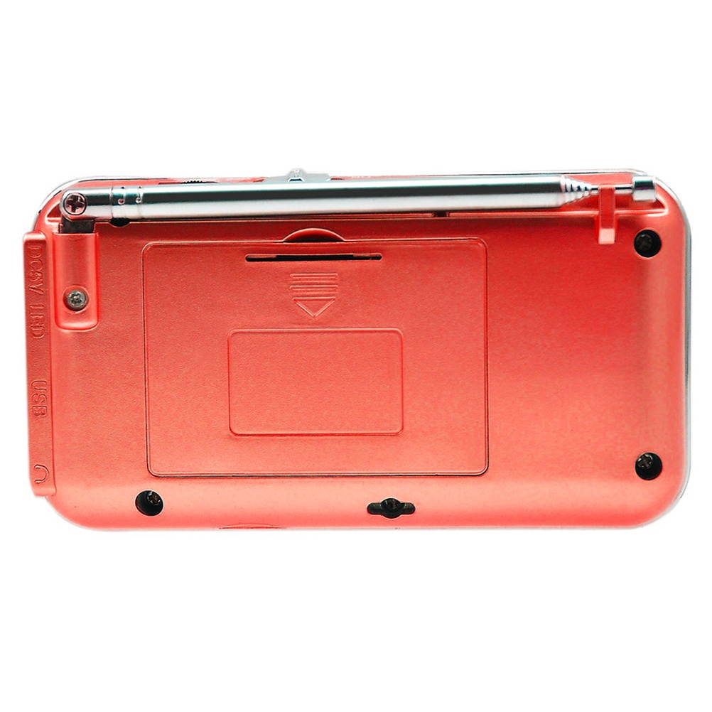 Ultra Thin Multi Purpose T-flash Card Mini Radio Speakers For The Elderly English Edition(Red)