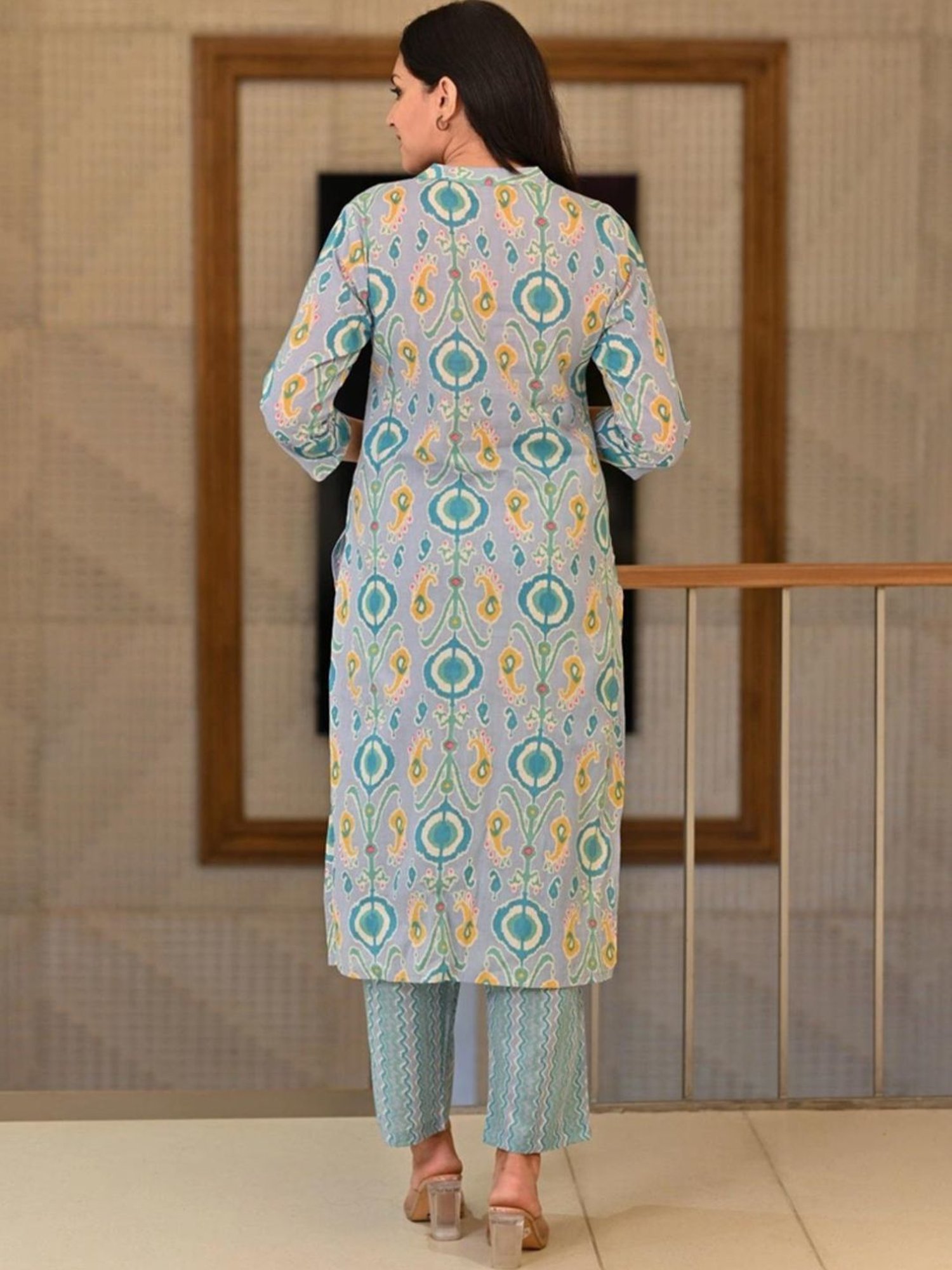 URBAN MYSTIC Black Rayon Embroidered Kurta & Sharara Set