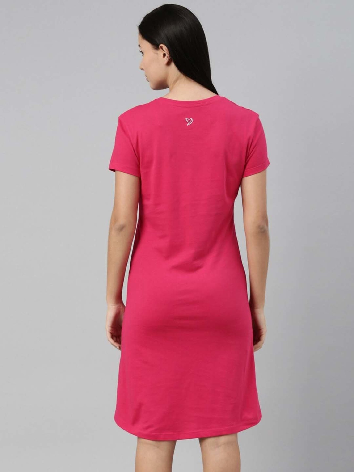 TWIN BIRDS Pink Printed Sleep Tee