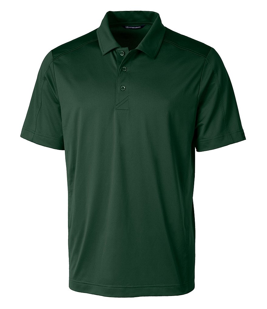 Cutter & Buck Prospect Short-Sleeve Jacquard-Textured Stretch Polo Shirt