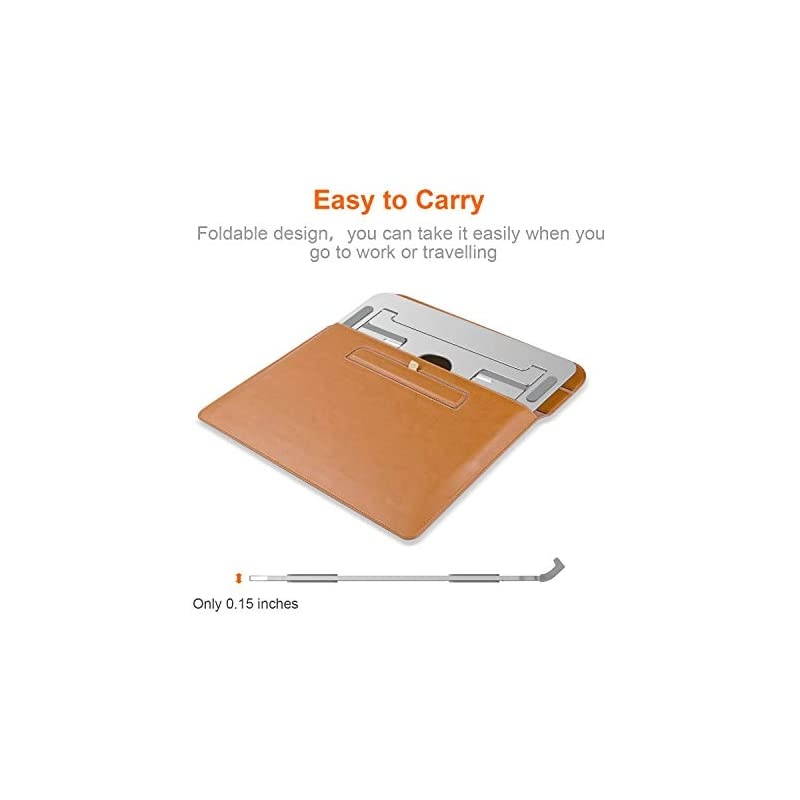 Stand Foldable Multi Functional Aluminum Ergonomic Portable Riser Adjustable Stand Holder for MacBook Pro Air HP Dell Lenovo Samsung Acer Huawei MateBook