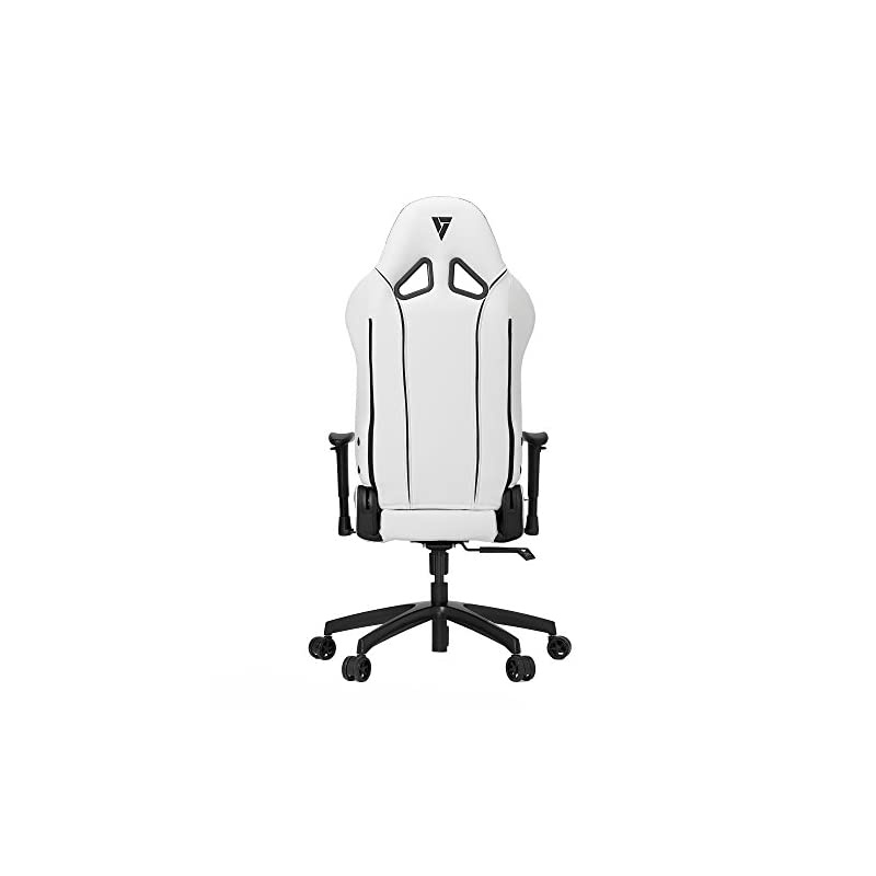 Gaming Chair Racing Seat, S-Line Slim SL2000 BIFMA Cert, White/Black