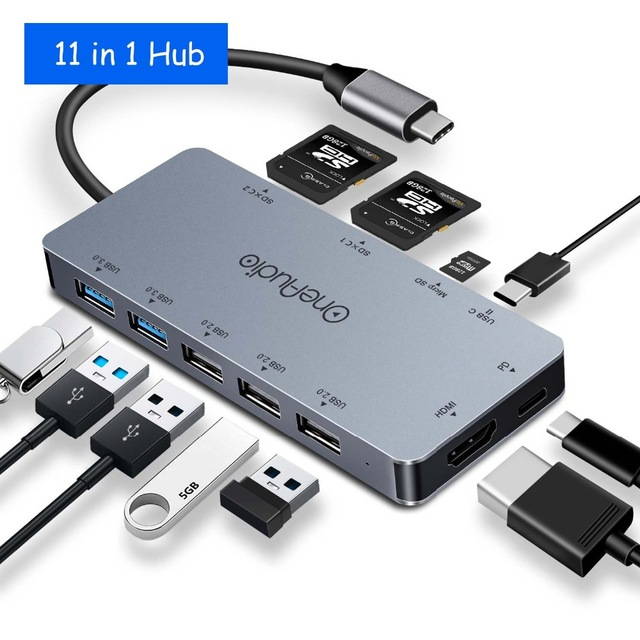 USB 3.0 HUB C HUB Multi USB Splitter With HDMI Adater PD Charging Card Reader Type C Hub For Macbook Pro/Samsung Galaxy