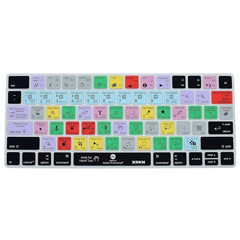 Magic Keyboard Photoshop CC Shortcut Keyboard Cover  Durable PS Hotkeys Silicone Keyboard Skin for Apple Magic Keyboard MLA22LLA US Version