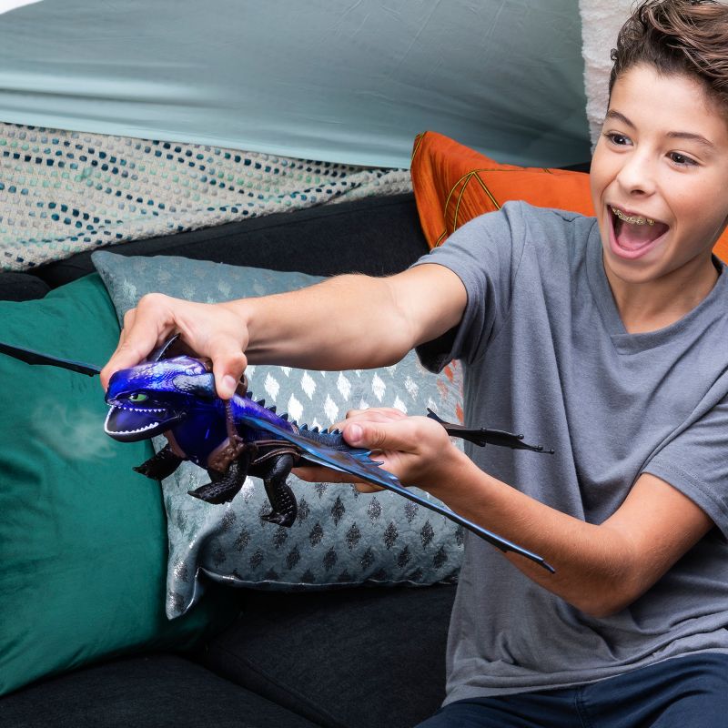 DreamWorks Dragons Giant Fire Breathing Toothless 20" Dragon with Fire Breathing Effects and Bioluminescent Color