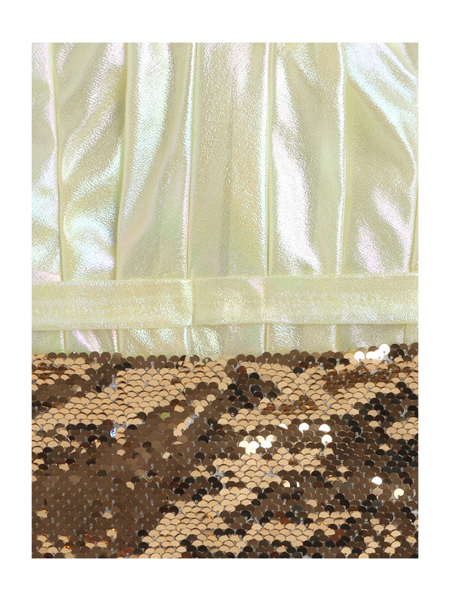 Many Frocks Kids Yellow & Gold Embellished Dress