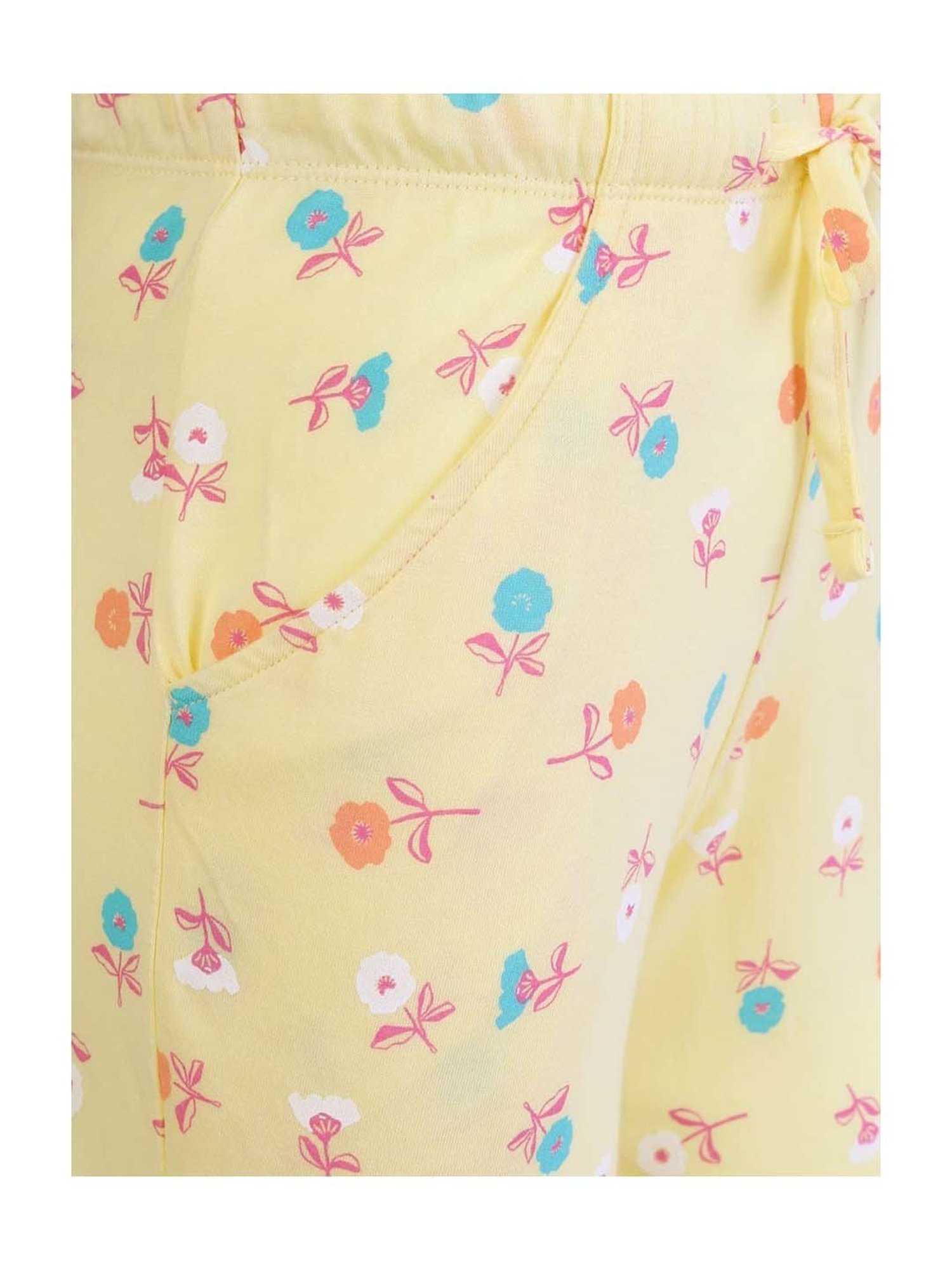 Mothercare Kids White & Yellow Cotton Printed Top Set