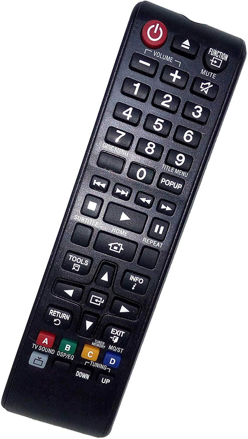 Replaced Remote Control Compatible for Samsung HT-H5500W/ZA HTJM41 HT-J4530 HTJ5500W/ZA HT-H4550R 3D Blu-Ray DVD Home Theater Sound System