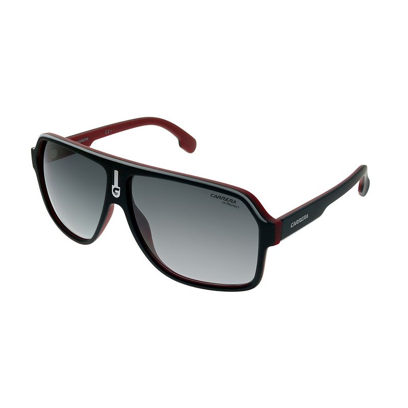 Carrera  BLX 9O Unisex Rectangle Sunglasses Matte Black Red 62mm