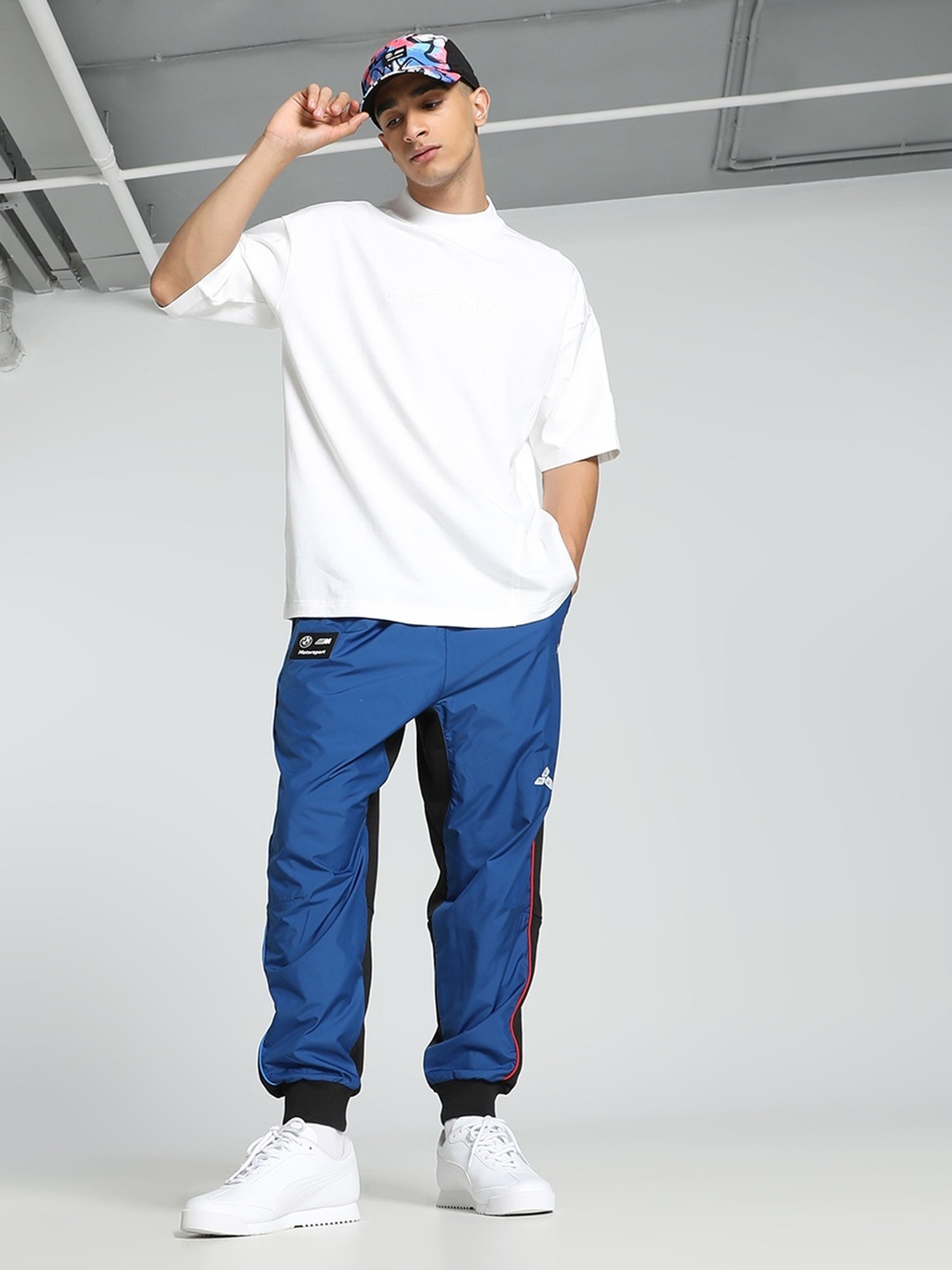 Puma White Cotton Loose Fit Sports T-Shirt