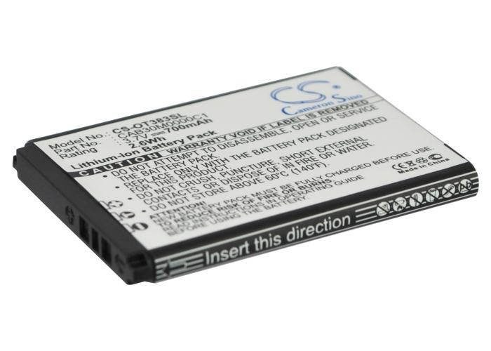 700mAh / 2.59Wh Battery For ALCATEL One Touch 222, One Touch 222A, One Touch 223,