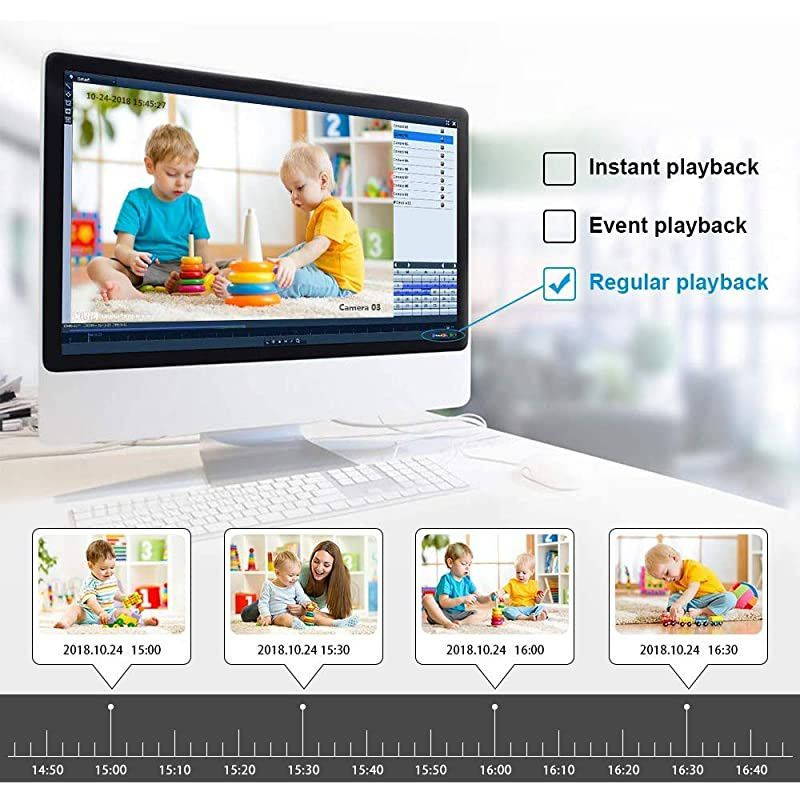 8CH 1080P Security Camera System Wireless,4pcs 2.0MP Home Waterproof Wireless Outdoor Security Cameras, H.265 NVR Surveillance Camera System with 115FT Night Vision Remote View 1TB Hard Drive