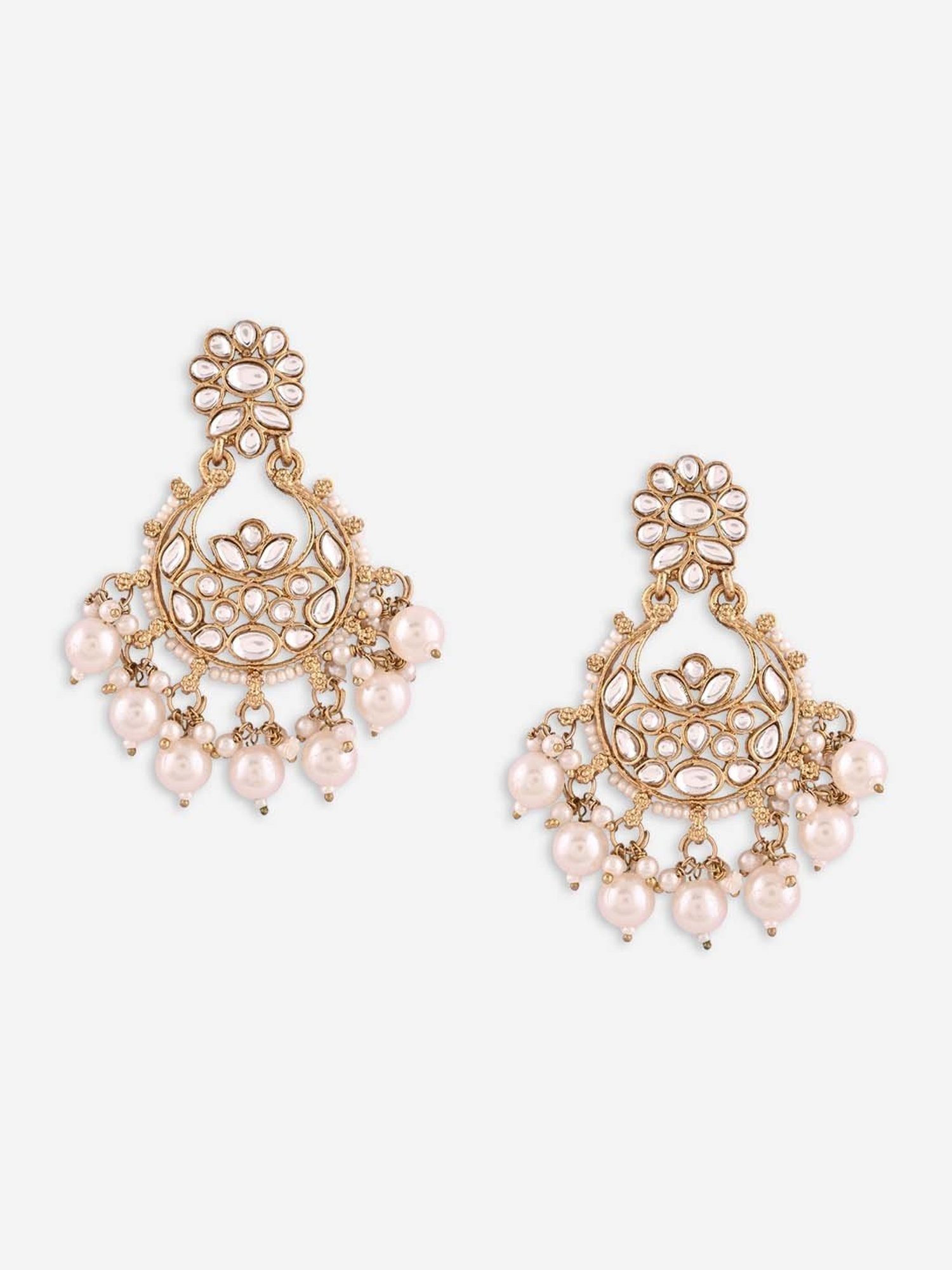 OOMPH Jewellery Yellow Enamel Floral Jhumki