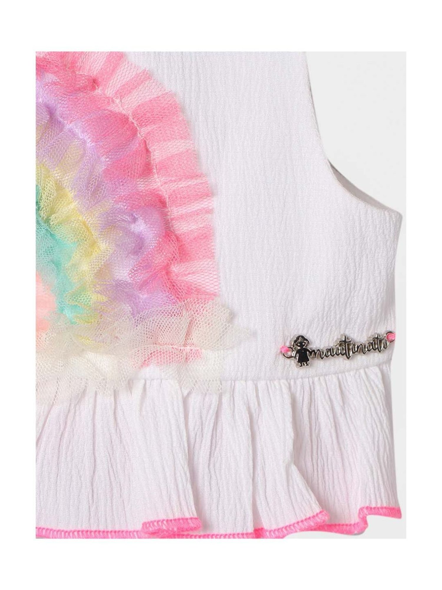 Nauti Nati Kids White Applique Top with Shorts