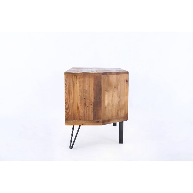 Rosemark 3 Door Media Credenza TV Stand for TVs up to 66" Gray - Treasure Trove Accents