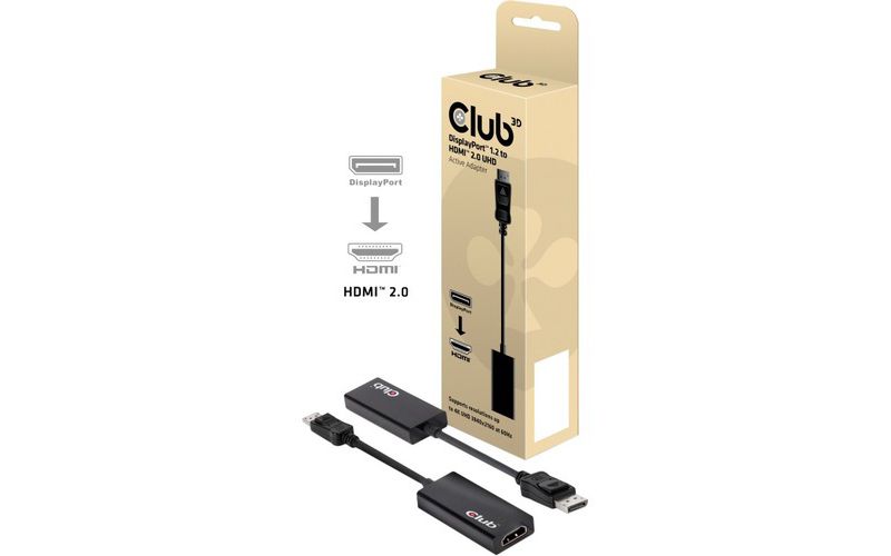Club 3D DisplayPort 1.2 to HDMI 2.0 4K60Hz UHD Active Adapter
