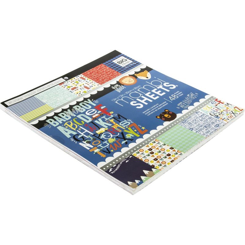 Mambi Single-Sided Paper Pad 12"X12" 48/Pkg-Baby Boy Dreams