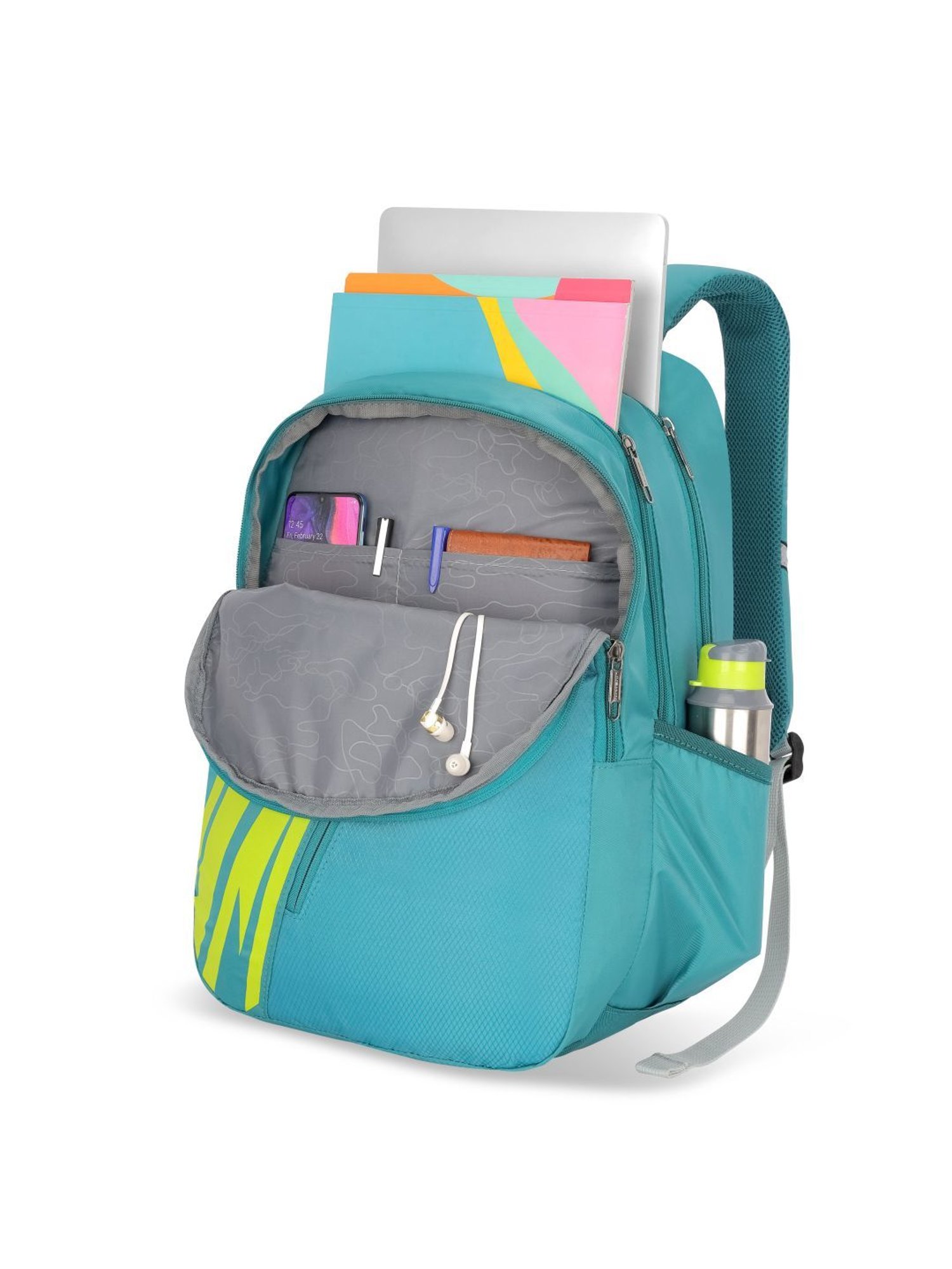 LAVIE SPORT Teal Printed Laptop Backpack
