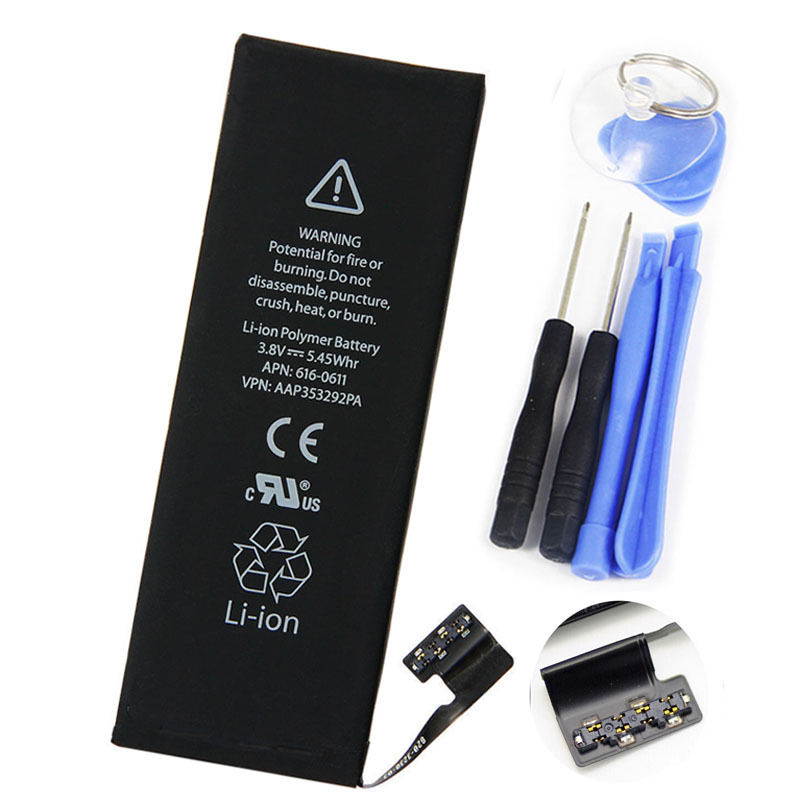 New OEM Replacement Battery for iPhone 5  with Free Tools Kit, 1440mAh